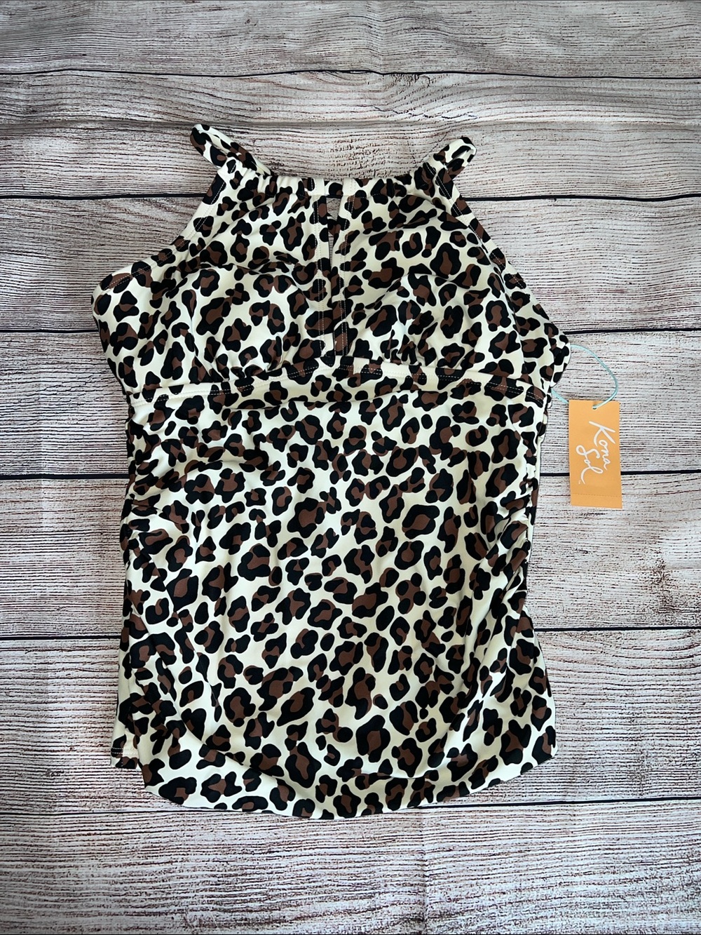 Kona Sol Leopard Tankini Top